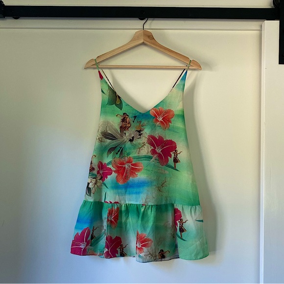 FARM Rio Hawaiian Hoola Girl Blouse - Picture 1 of 6